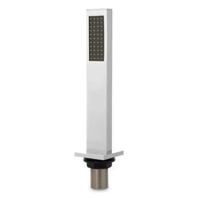 Nes Home Bath Modern Mounted Square Shower Handset Chrome With 2M Hose from B&Q