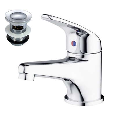 B&Q -  Dame Basin Mono Mixer Tap & Slotted Waste Chrome