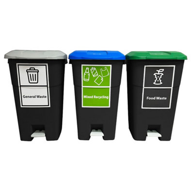 Kingfisher Direct Simpler Recycling StationPedal Bin-50 Litres from B&Q