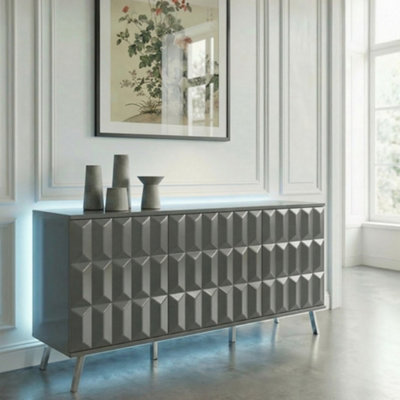Frank Olsen Elevate Sideboard Grey With Led Mood Lighting from B&Q