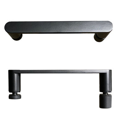 Nes Home Round Matte Black Shower Door Handle 145 Mm Hole To Hole Centre - Image 3