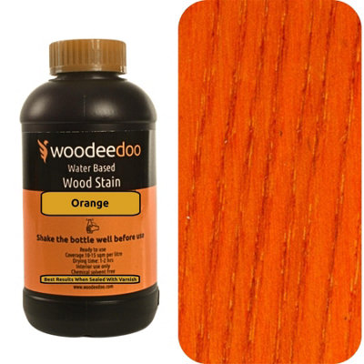 B&Q -  Water-Based Wood Stain DyeOrange200MlReady To Use Quick Dry