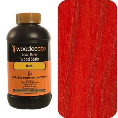 B&Q -  Water-Based Wood Stain DyeRed200MlReady To Use Quick Dry