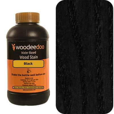 B&Q -  Water-Based Wood Stain DyeBlack450MlReady To Use Quick Dry