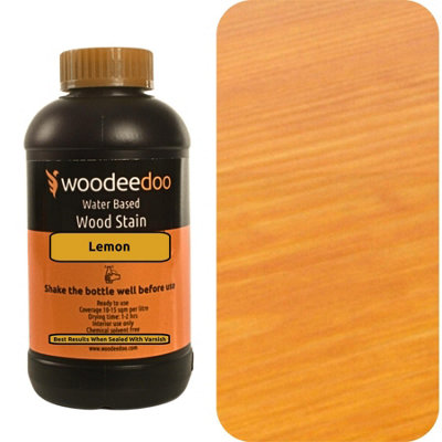 B&Q -  Water-Based Wood Stain DyeLemon450MlReady To Use Quick Dry