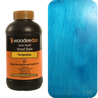 Woodeedoo Water-Based Wood Stain DyeTurquoise450MlReady To Use Quick Dry from B&Q