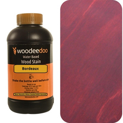 Woodeedoo Water-Based Wood Stain DyeBordeaux1LReady To Use Quick Dry from B&Q