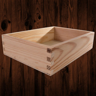 Woodeedoo Rectangular Pine Pantry Storage Box Tray For Kitchen Shelves Drawers Lidless Open Bin Container 22 X 16 X 5.4 Cm from B&Q