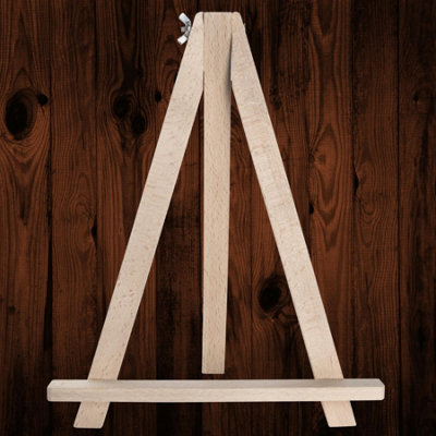 B&Q - Unknown Woodeedoo Medium Wooden Table Top Easel For Canvas Up To 30Cm Plain Wood Display Stand For Painting Staining Art And Photos
