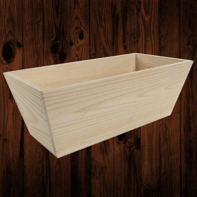 Woodeedoo Unfinished Wooden Rectangular Herb Planter Box For Kitchen Windowsill Indoor Use Or Diy To Decorate 34.5X17X12.5Cm from B&Q