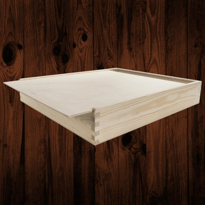 Wooden Keepsake Box for 12x12"" / 30x30 cm Prints and USB Plain Unpainted - Image 5