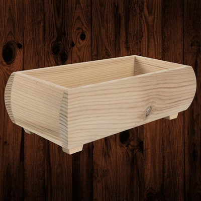 Woodeedoo Unfinished Wooden Herb Planter Box For Indoor Plant Pots Decorative Windowsill Use Or Diy To Decorate 20X10X6.5Cm from B&Q