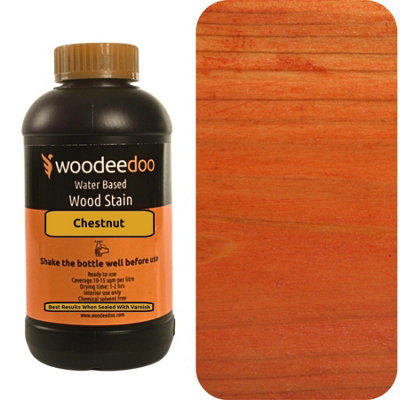 Woodeedoo Water-Based Wood Stain DyeChestnut450MlReady To Use Quick Dry from B&Q