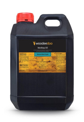 Woodeedoo Worktop Oil Clear Matt Finish 5L Large Pack Food Safe Wood Protector For Kitchen Worktops & Furniture from B&Q