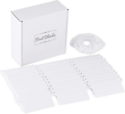 B&Q - First Blinds Vertical Blind Set 30 Bottom Weights And 6 Meter Chain 89mm (3.5 Inches)-Replacement Spares