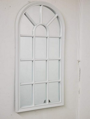 Deenz Window Style Wall Mirror Simply Stylish Decor Mirror White Wall Window Mirror 69X 34Cm from B&Q