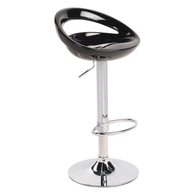 Half Moon Adjustable Breakfast Bar StoolBlack from B&Q