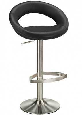 Lunar Adjustable Bar StoolBlack from B&Q
