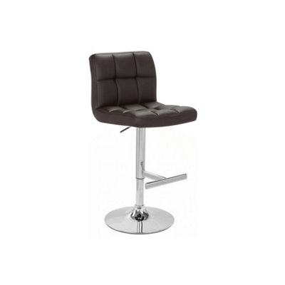 Cuborn Brown Bar Stool Faux Leather from B&Q
