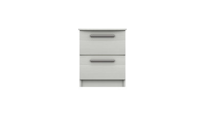 Midas Two Drawer Bedside Table Light Anthracite from B&Q