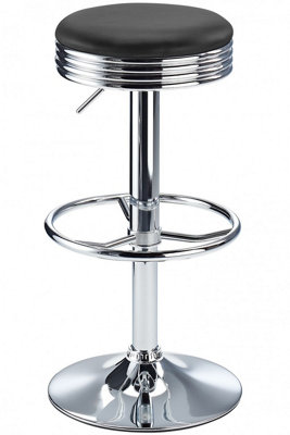 Calif Adjustable Bar Stool In Black from B&Q
