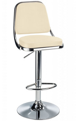 Romano Breakfast Bar Stool Cream Rest Height Adjustable. from B&Q