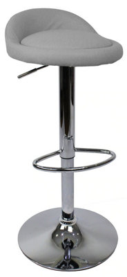 Gaor Adjustable Grey Breakfast Bar StoolFaux Leather. from B&Q