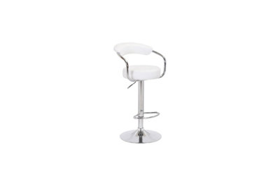 Lazio Adjustable Bar Stool White from B&Q