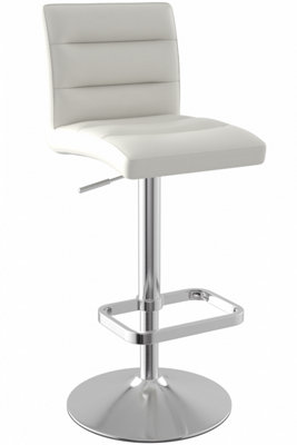 Swank Adjustable Bar Stool White from B&Q
