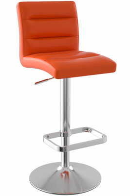 Swank Adjustable Bar Stool Orange from B&Q