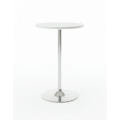 Netfurniture Unisex White Fuzion Tall Kitchen Bar Poseur Table In - Image 2
