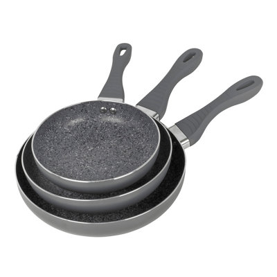 Homiu Frying Pan Set 3 PieceForged Aluminium Cookware With Non-Stick CoatingAll Hob Compatible20Cm24Cm & 28Cm Frying Pans from B&Q
