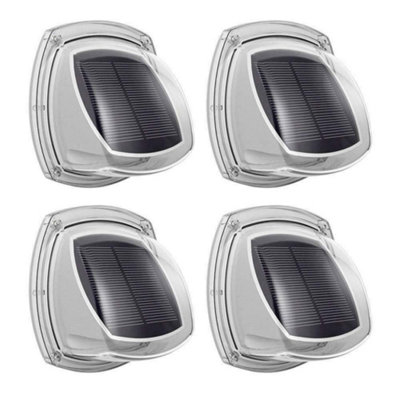  - 2X Smd 6 Led Outdoor Solar Light LampWall Fence Door Step Security Bright Lights LampsWaterproof And Abs Material