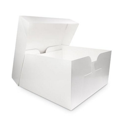 B&Q -  White Cake Boxes For Wedding Birthday Cakes In Sizes 6"7"8"9"10"11"12"13"14"15"16"18" & 20" (518