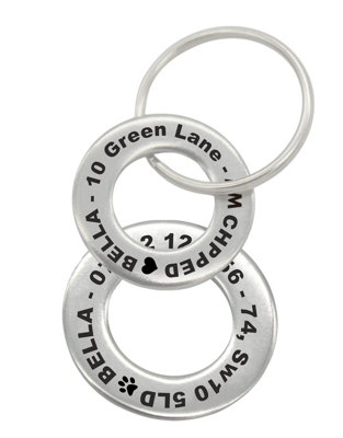 LarryRoo Personalised Engraved Pet Disc Dog Id Tag Steel Washer Tags With Free Engraving (20mm & 30mm Set) from B&Q