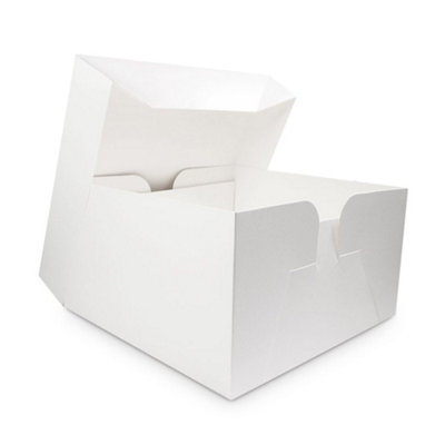 Larryroo Pack Of 5 X White Square Cake BoxesPerfect For Transporting Your Cakes (10 Inch) from B&Q
