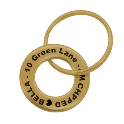 LarryRoo Personalised Engraved Pet Disc Dog Id Tag Brass Washer Tags With Free Engraving (25mm Single (2 Circles)) from B&Q