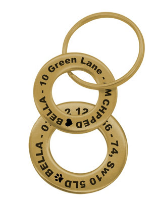 LarryRoo Personalised Engraved Pet Disc Dog Id Tag Brass Washer Tags With Free Engraving (30mm & 37mm Set) from B&Q