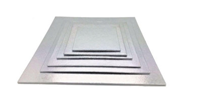 B&Q -  Square Quality Turned Edge 2mm Thick Cake Boards Decoration Support Cards (510 Inch)