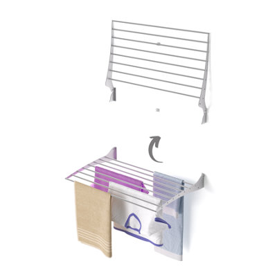 Foxydry Fold 82 Cm GreyWall-Mounted Laundry DryerFolding Clothes Line