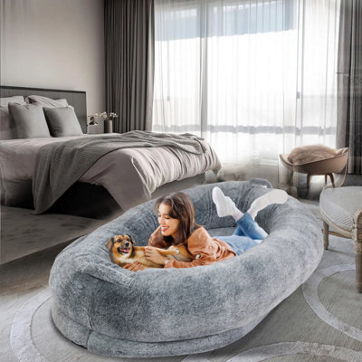 Bingopaw 170Cm Xxl Human Sized Pet Dog Bed Giant Beanbag from B&Q