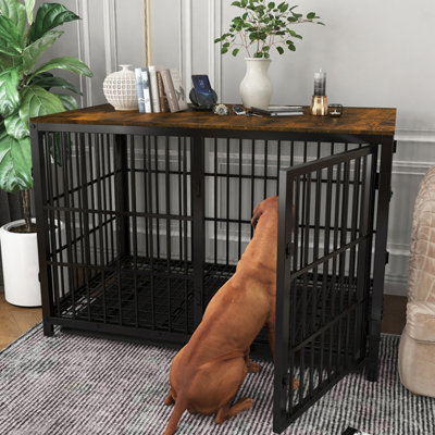 Bingopaw Xxl Industrial  Dog Crate With With Tray Pet Dog Kennel Cage Furniture 120 X 77 X 81.5 Cm from B&Q