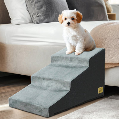 Bingopaw 3 Dog Steps For High Beds Soft Foam Pet Stairs Ramp Tilt For Get On Steady,39X65X39.5Cm from B&Q