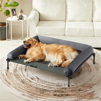Bingopaw 110X80X28Cm Xl Outdoor Indoor Cooling Elevated Dog Pet Bed Waterproof Raised Camping Dog Cot from B&Q