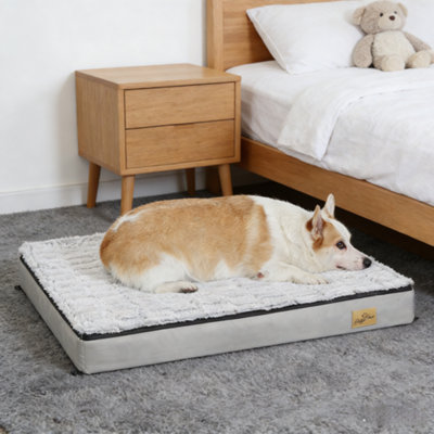 Bingopaw 95X70X8Cm Memory Foam Platform Dog Bed Orthopedic Pet Bed Mattress Kennel Crate Pad from B&Q