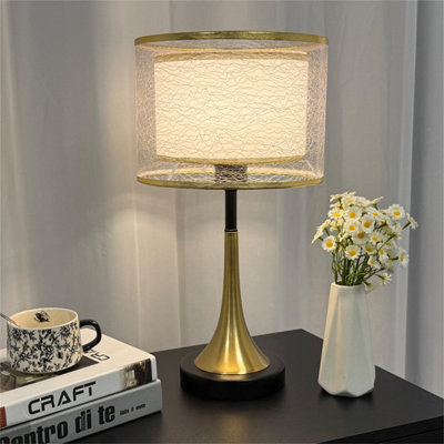 Vrygle Mid-Century Nightstand Table Lamp 3-Way Bedroom Bedside Lamps With Plug For Desk DormOffice from B&Q