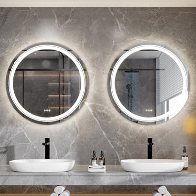 Luvodi 600mm Anti-Fog Led Illuminated Bathroom Mirror Backlit & Front Lighted Vanity Mirror from B&Q