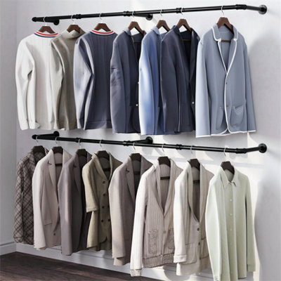 Fativo  70In Industrial Pipe Clothing Rack For Hanging Clothes Heavy Duty Garment Bar For Closet Storage from B&Q