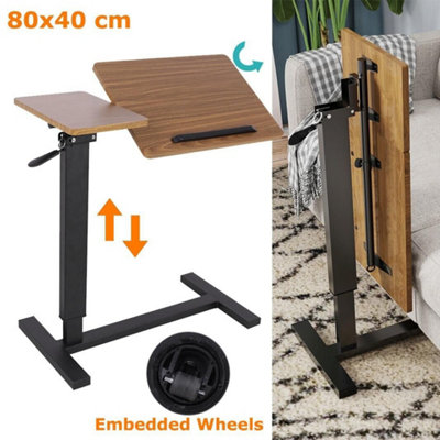 Fativo Mobile Over Bed Chair Table Hospital Overbed Height Adjustable Laptop Tray Stand W/tilting Feature from B&Q