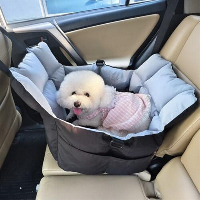 Bingopaw Black Small Dog Car Seat & Travel Carrier Pet Bed Non-Slip Booster Seat from B&Q